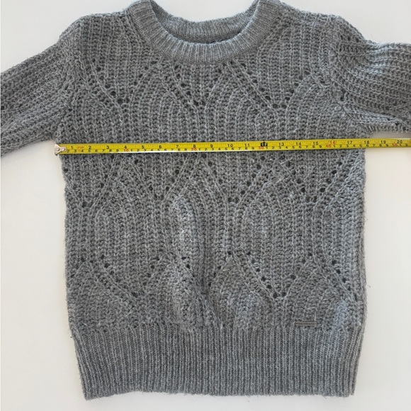 Abercrombie & Fitch gray wool & alpaca blend  knit sweater - gray - size small - Picture 6 of 8